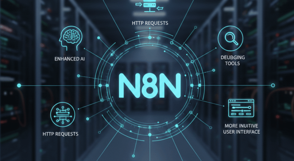 n8n updates featuring AI nodes and automation workflows.