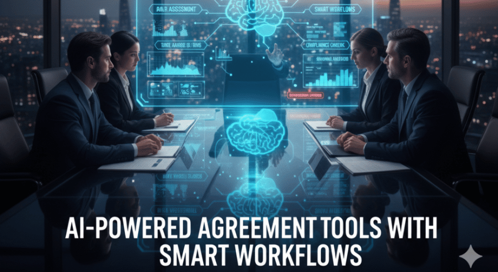 Dashboard for AI-powered agreement tools with smart workflows.