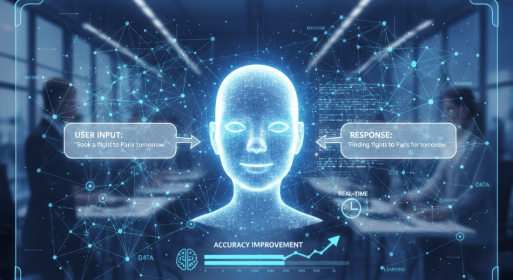 Virtual agents in AI assisting users with tasks.