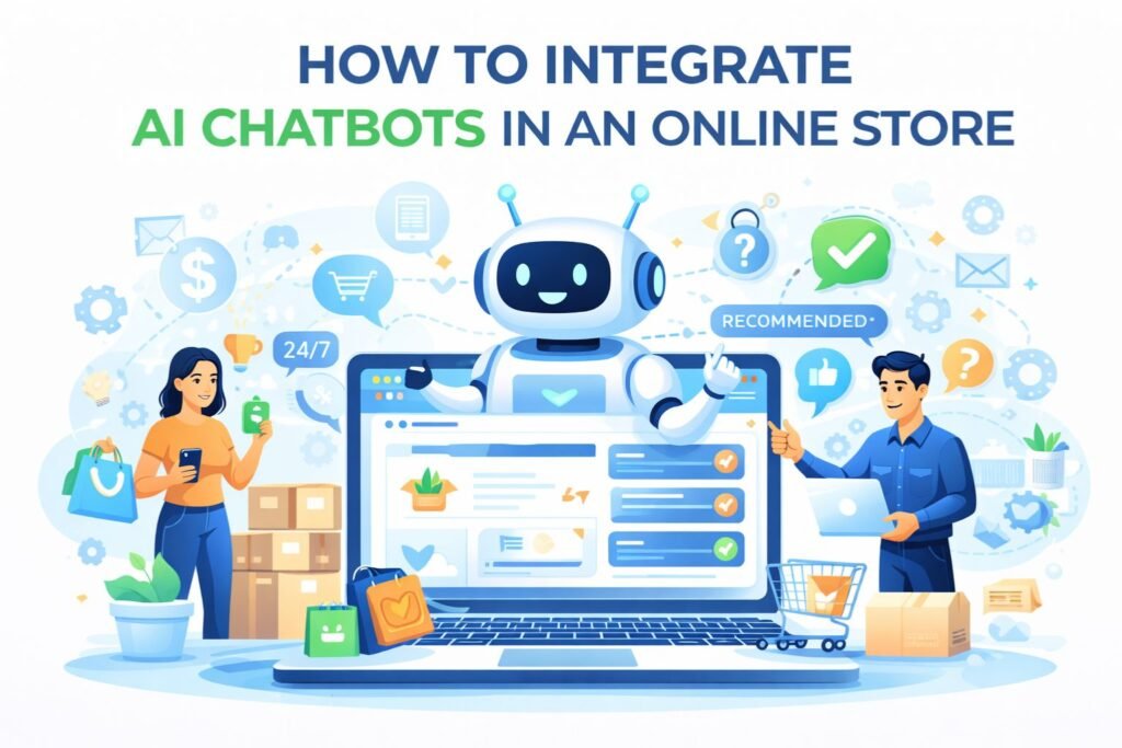 how to integrate ai chatbots in an online store